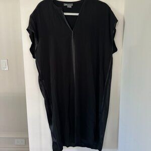 Vince Black Silk Caftan Dress